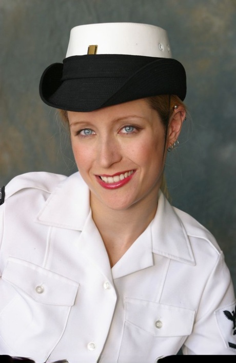 British nurse strips to her nylons and cap at the end of the work day