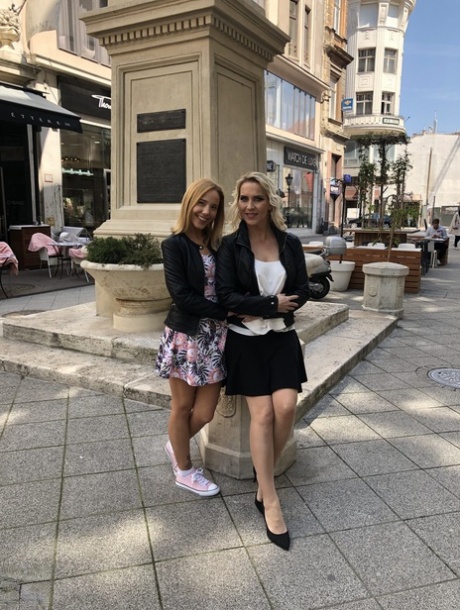 Sweet amateur babes Julia Pink and Poppy Pleasure show their sexy panties